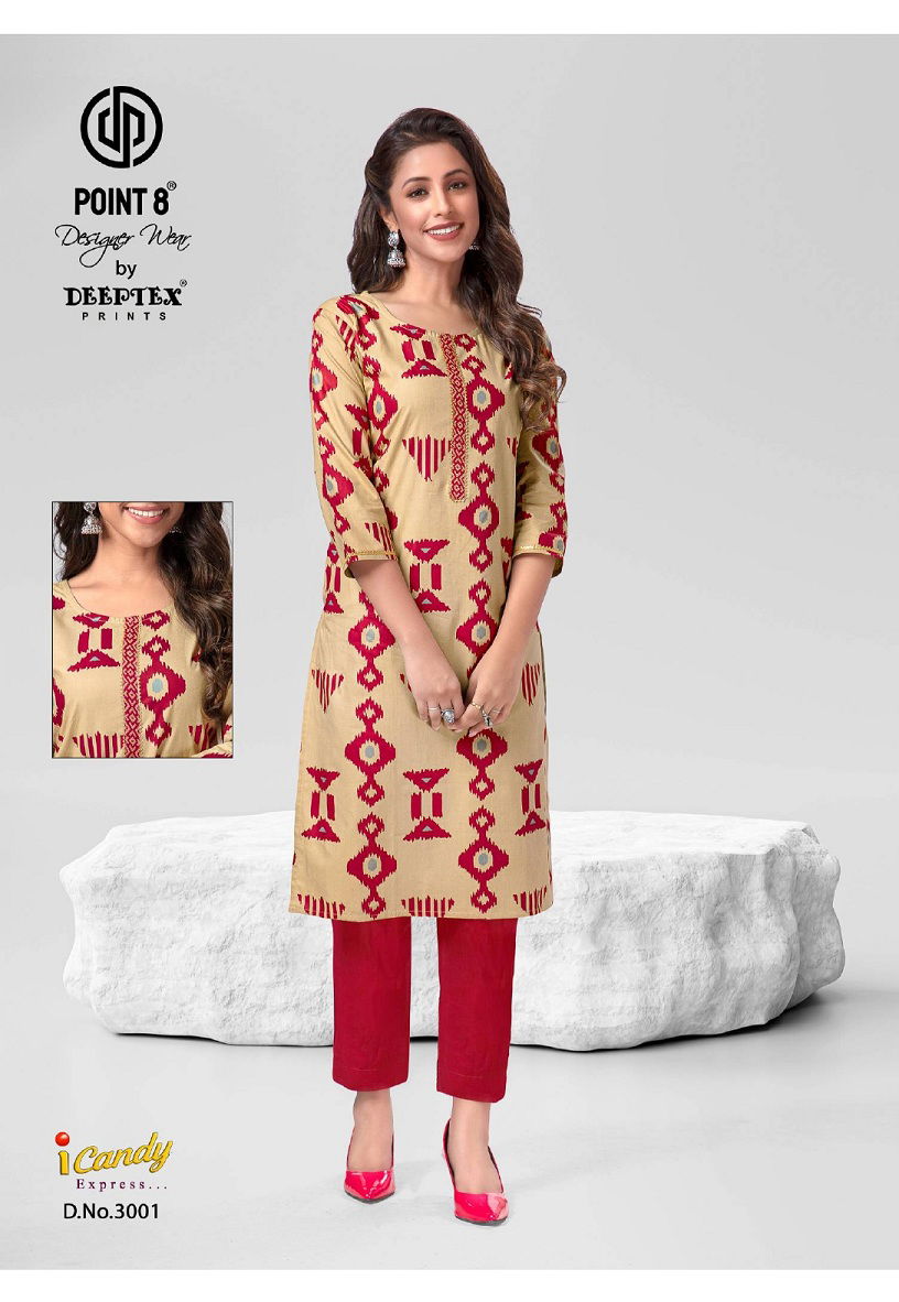 Deeptex I Candy Express 3 Wholesale Cotton Printed Kurtis
